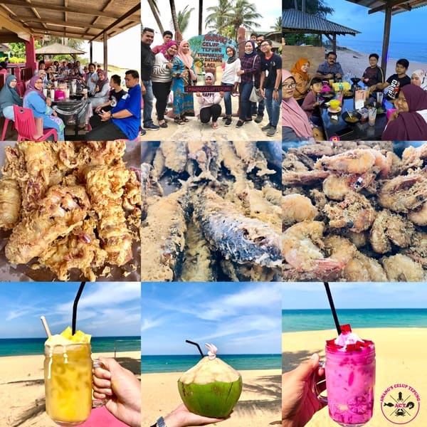 Celup tepung di Pok Awang